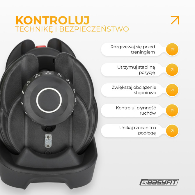 Hantla regulowana EasyFit 1,5-16 kg