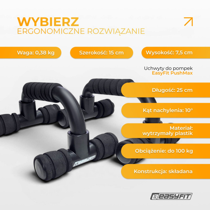 Uchwyty do pompek EasyFit PushMax