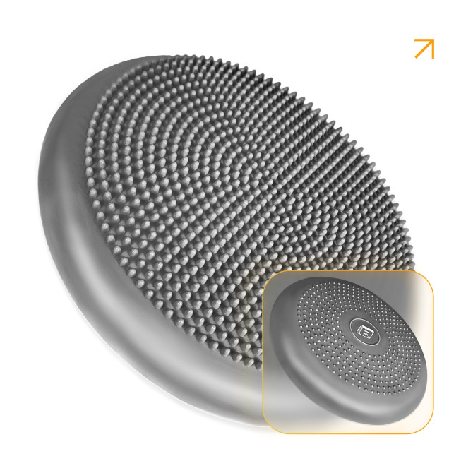 Poduszka sensomotoryczna z wypustkami EasyFit Balance Cushion-A szara