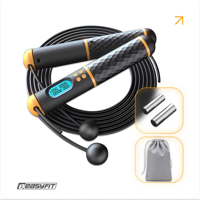 Inteligentna skakanka EasyFit SmartRope 3 m z obciążnikami (bezprzewodowa)
