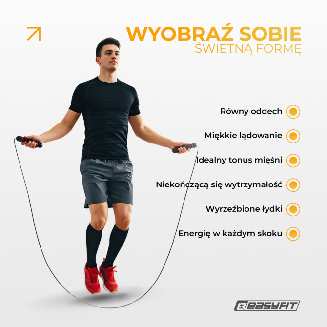 Skakanka gimnastyczna EasyFit Speed Lite trenażer szybkościowy do boksu