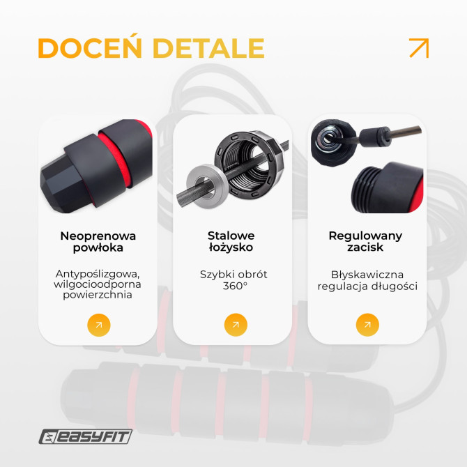 Skakanka gimnastyczna EasyFit Speed Lite trenażer szybkościowy do boksu