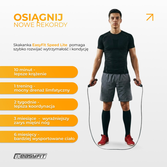 Skakanka gimnastyczna EasyFit Speed Lite trenażer szybkościowy do boksu