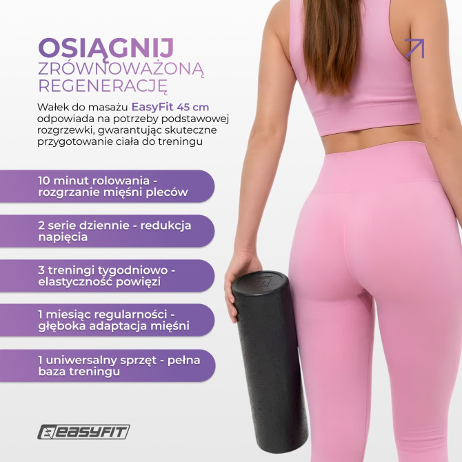 Roller do masażu EasyFit PolyFoam Roller EPP 45 cm