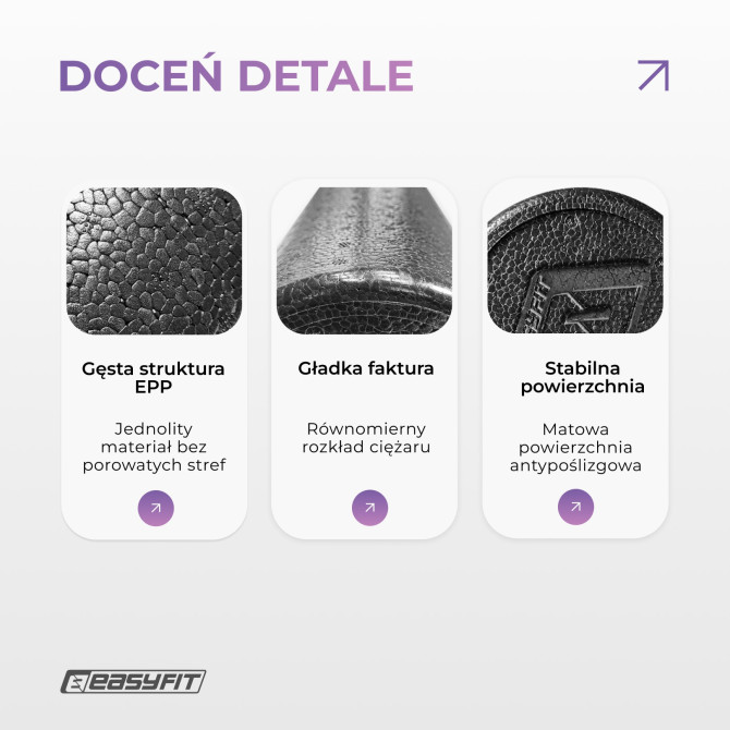 Roller do masażu EasyFit PolyFoam Roller EPP 60 cm