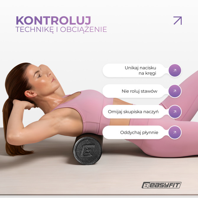 Roller do masażu EasyFit PolyFoam Roller EPP 60 cm