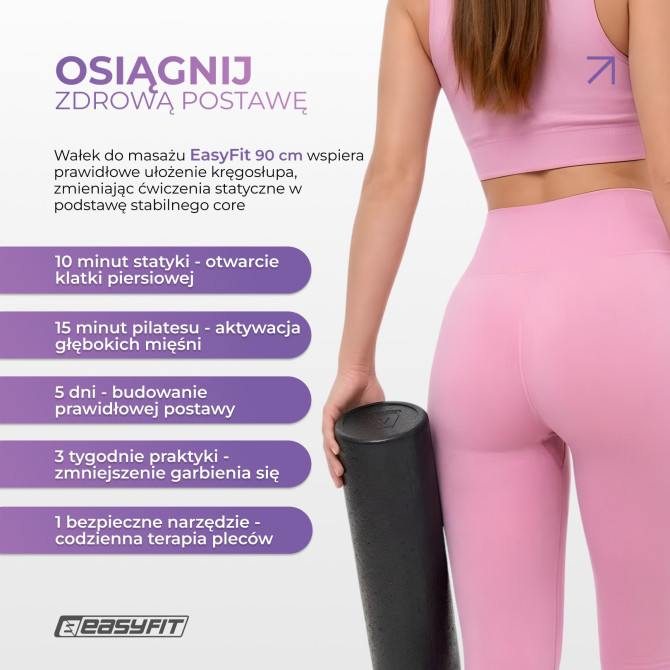 Roller do masażu EasyFit PolyFoam Roller EPP 90 cm