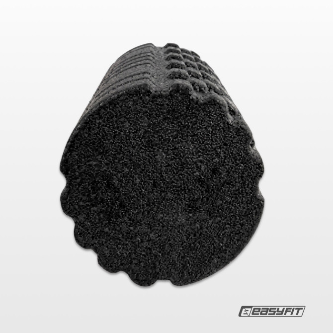 Roller do masażu z wypustkami EasyFit Grid Roller EPP 33x14 cm czarny