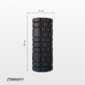 Roller do masażu z wypustkami EasyFit Grid Roller EPP 33x14 cm czarny