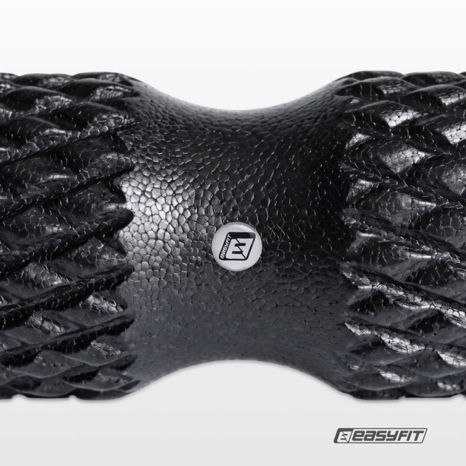 Roller do masażu z wypustkami EasyFit Grid Roller EPP 42x14 cm czarny
