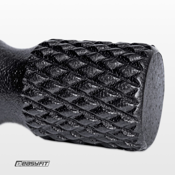Roller do masażu z wypustkami EasyFit Grid Roller EPP 42x14 cm czarny