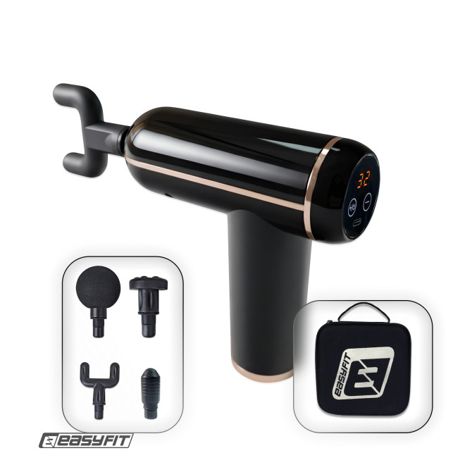 Pistolet do masażu EasyFit Impact do ciała z 4 nasadkami