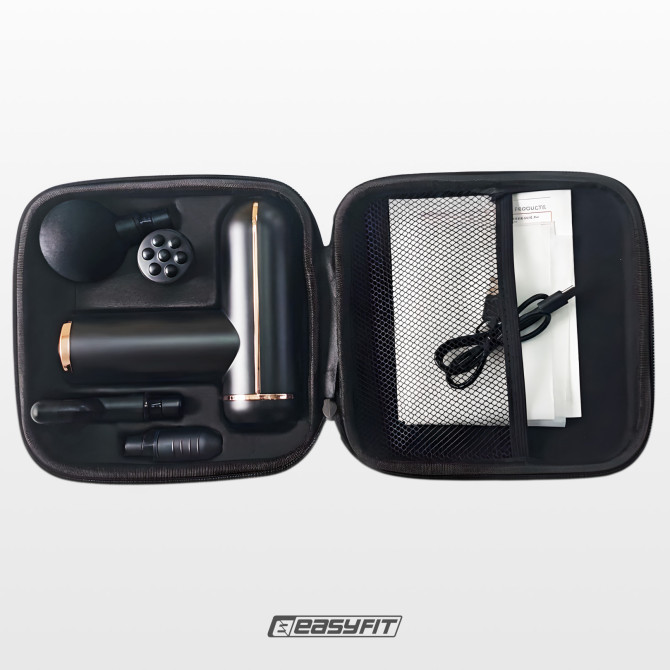 Pistolet do masażu EasyFit Impact do ciała z 4 nasadkami