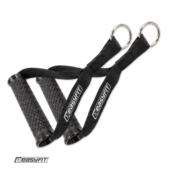 Uchwyty do wyciągu EasyFit TPR dla taśm i gum oporowych czarne