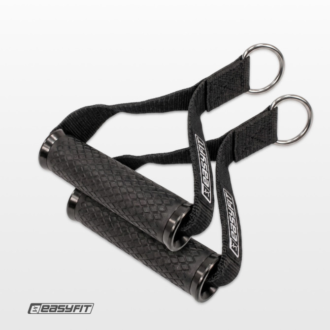 Uchwyty do wyciągu EasyFit TPR dla taśm i gum oporowych czarne