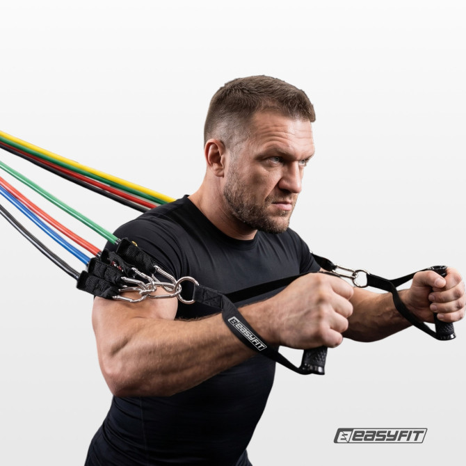 Uchwyty do wyciągu EasyFit TPR dla taśm i gum oporowych czarne