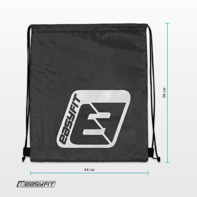 Sportowy plecak worek na sznurkach EasyFit 56x44 cm czarny
