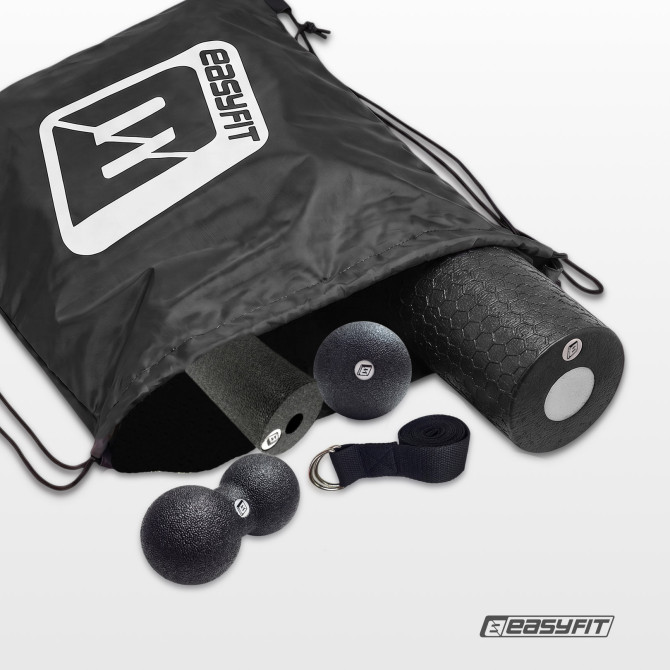 Sportowy plecak worek na sznurkach EasyFit 56x44 cm czarny