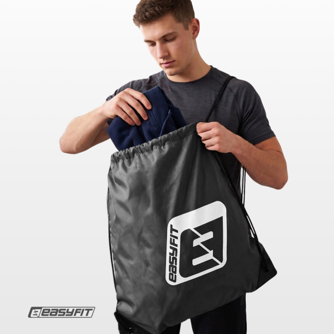 Sportowy plecak worek na sznurkach EasyFit 56x44 cm czarny